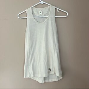 Tracksmith Running Tank, Cream/White, Athletic Top, XS
